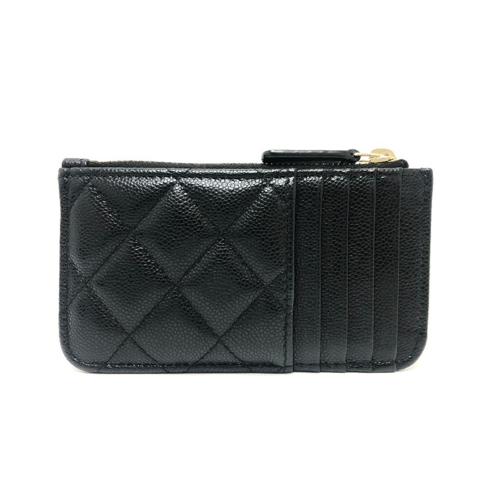 CHANEL Black Caviar Leather Logo Wallet - Picture 2 of 15